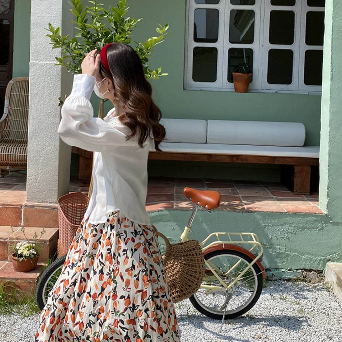 【動画あり】シースルーフランスレースブラウス　３色展開 - select store mirror me【動画あり】シースルーフランスレースブラウス　３色展開174651513mirror meselect store mirror me174651513ホワイト