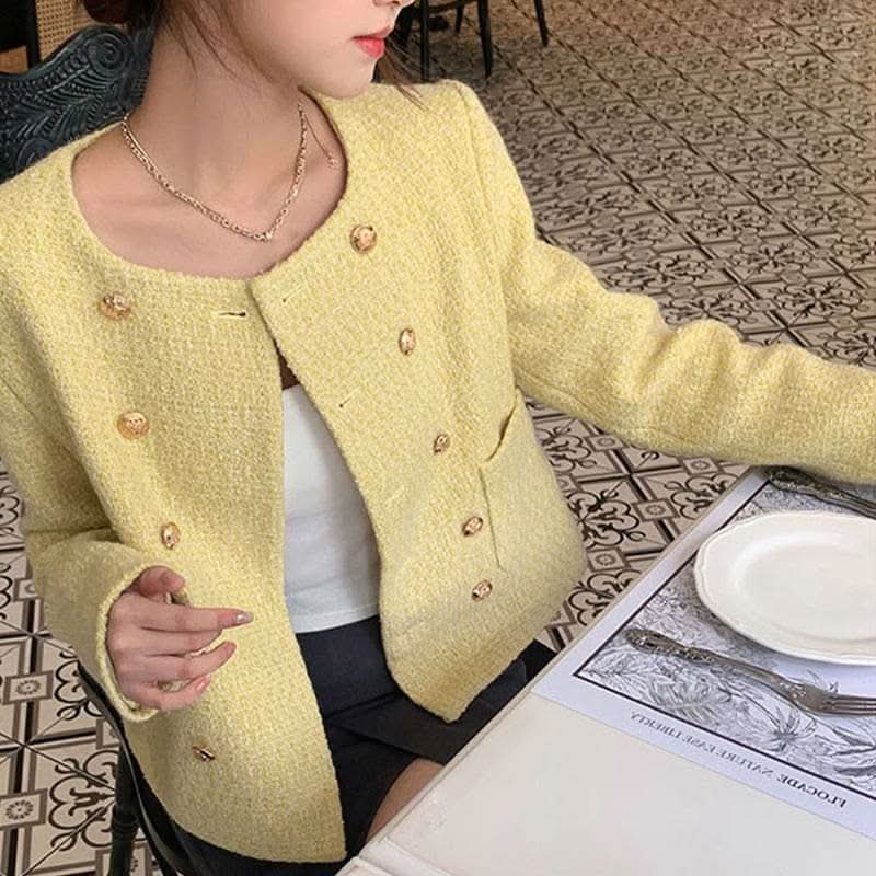 【動画あり】ツイードダブルボタンノーカラージャケット　３色展開 - select store mirror me【動画あり】ツイードダブルボタンノーカラージャケット　３色展開187757015mirror meselect store mirror me187757015ホワイトS