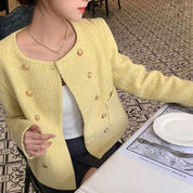 【動画あり】ツイードダブルボタンノーカラージャケット　３色展開 - select store mirror me【動画あり】ツイードダブルボタンノーカラージャケット　３色展開187757015mirror meselect store mirror me187757015ホワイトS