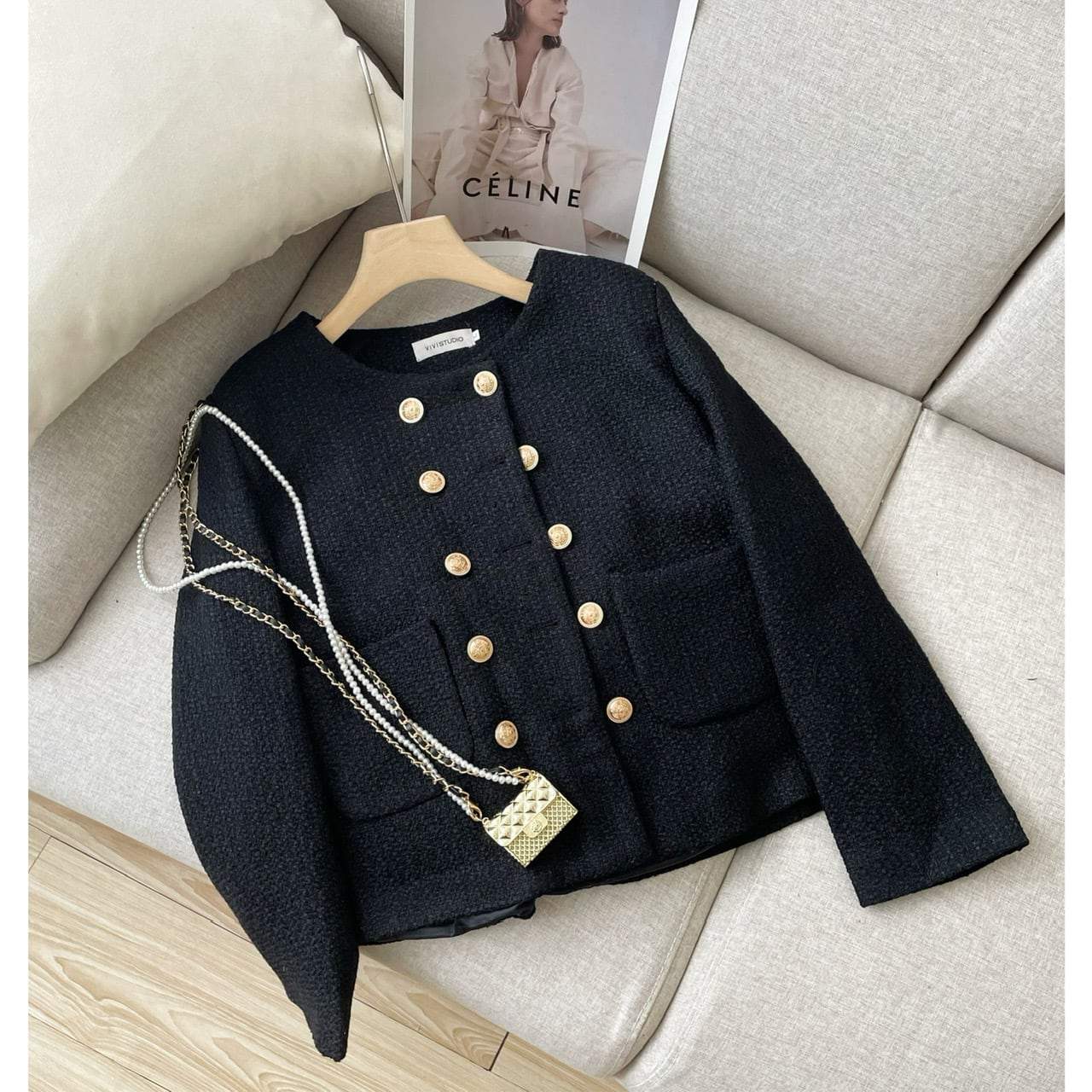 【動画あり】ツイードダブルボタンノーカラージャケット　３色展開 - select store mirror me【動画あり】ツイードダブルボタンノーカラージャケット　３色展開187757015mirror meselect store mirror me187757015ホワイトS