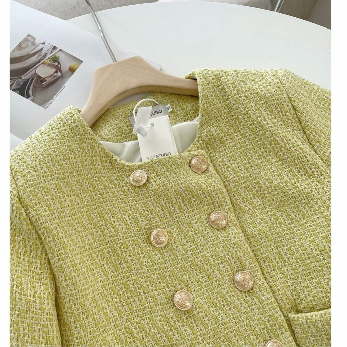 【動画あり】ツイードダブルボタンノーカラージャケット　３色展開 - select store mirror me【動画あり】ツイードダブルボタンノーカラージャケット　３色展開187757015mirror meselect store mirror me187757015ホワイトS