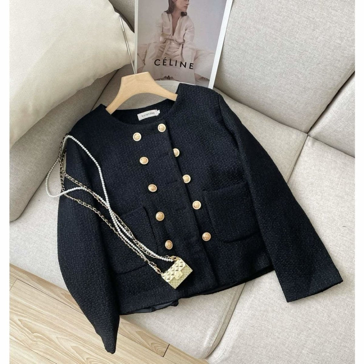 【動画あり】ツイードダブルボタンノーカラージャケット　３色展開 - select store mirror me【動画あり】ツイードダブルボタンノーカラージャケット　３色展開187757015mirror meselect store mirror me187757015ホワイトS