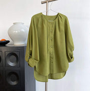 【動画あり】ラウンドネックランタンスリーブブラウス　３色展開 - select store mirror me【動画あり】ラウンドネックランタンスリーブブラウス　３色展開189782159mirror meselect store mirror me189782159ホワイトS