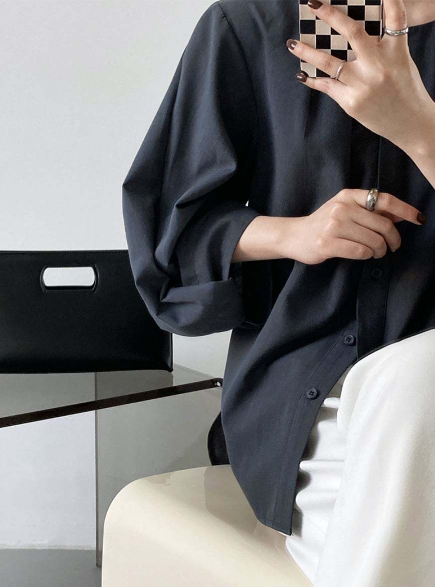 【動画あり】ラウンドネックランタンスリーブブラウス　３色展開 - select store mirror me【動画あり】ラウンドネックランタンスリーブブラウス　３色展開189782159mirror meselect store mirror me189782159ホワイトS