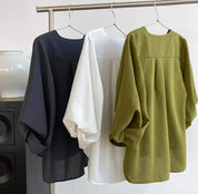 【動画あり】ラウンドネックランタンスリーブブラウス　３色展開 - select store mirror me【動画あり】ラウンドネックランタンスリーブブラウス　３色展開189782159mirror meselect store mirror me189782159ホワイトS