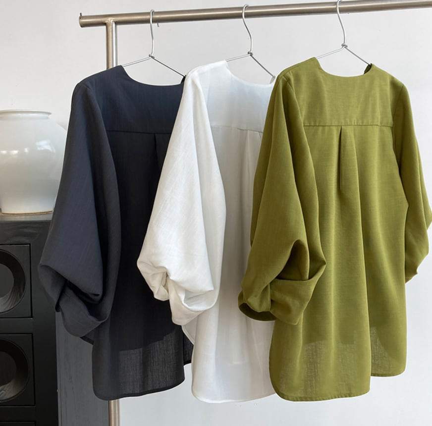 【動画あり】ラウンドネックランタンスリーブブラウス　３色展開 - select store mirror me【動画あり】ラウンドネックランタンスリーブブラウス　３色展開189782159mirror meselect store mirror me189782159ホワイトS
