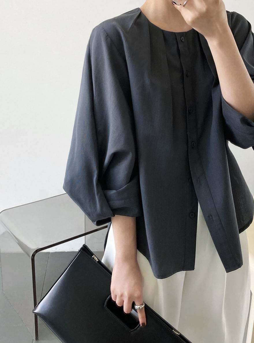 【動画あり】ラウンドネックランタンスリーブブラウス　３色展開 - select store mirror me【動画あり】ラウンドネックランタンスリーブブラウス　３色展開189782159mirror meselect store mirror me189782159ホワイトS