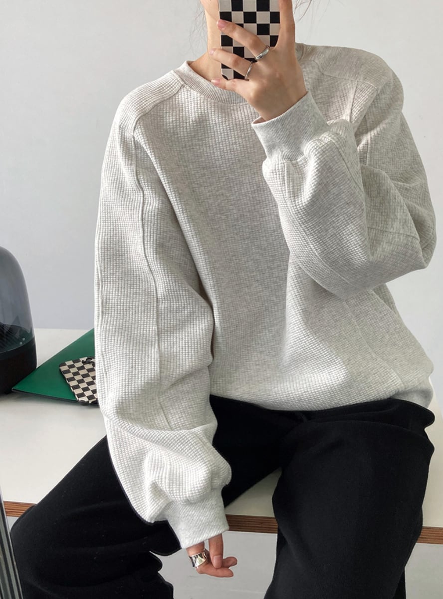 【動画あり】ワッフルスウェットライントップス　３色展開 - select store mirror me【動画あり】ワッフルスウェットライントップス　３色展開190040653mirror meselect store mirror me190040653オフホワイトS