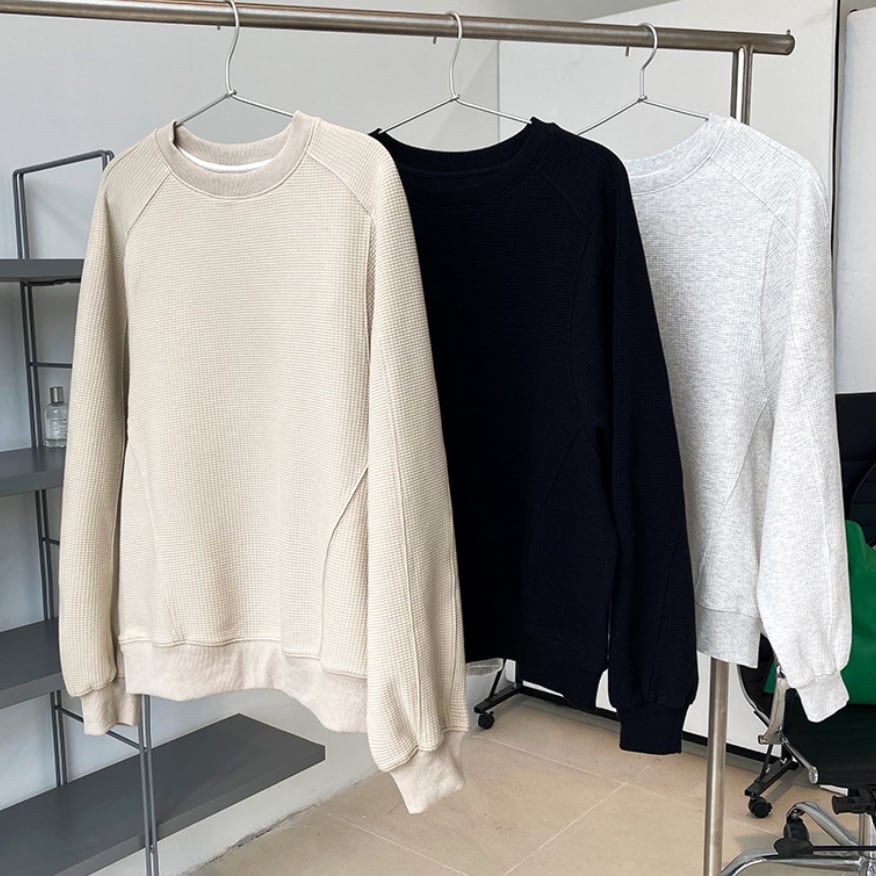 【動画あり】ワッフルスウェットライントップス　３色展開 - select store mirror me【動画あり】ワッフルスウェットライントップス　３色展開190040653mirror meselect store mirror me190040653オフホワイトS