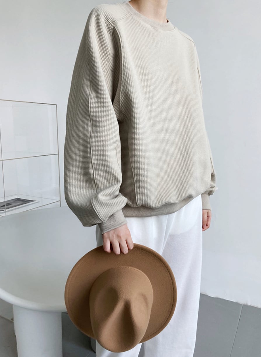 【動画あり】ワッフルスウェットライントップス　３色展開 - select store mirror me【動画あり】ワッフルスウェットライントップス　３色展開190040653mirror meselect store mirror me190040653オフホワイトS