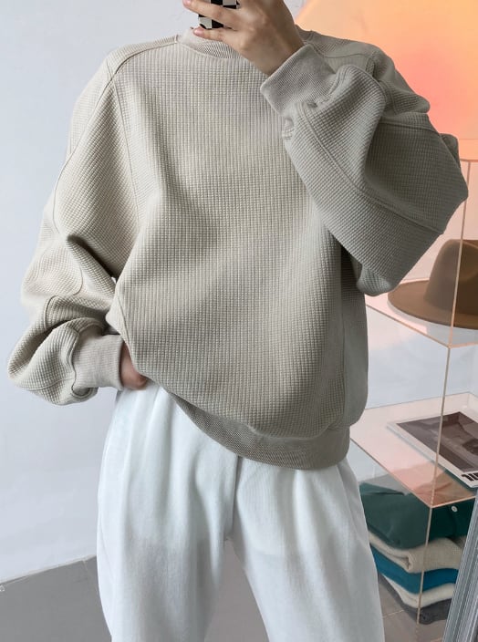 【動画あり】ワッフルスウェットライントップス　３色展開 - select store mirror me【動画あり】ワッフルスウェットライントップス　３色展開190040653mirror meselect store mirror me190040653オフホワイトS