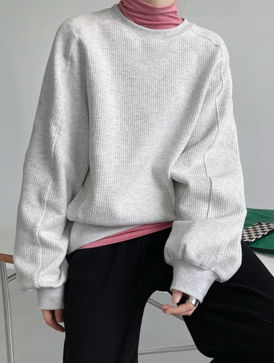 【動画あり】ワッフルスウェットライントップス　３色展開 - select store mirror me【動画あり】ワッフルスウェットライントップス　３色展開190040653mirror meselect store mirror me190040653オフホワイトS