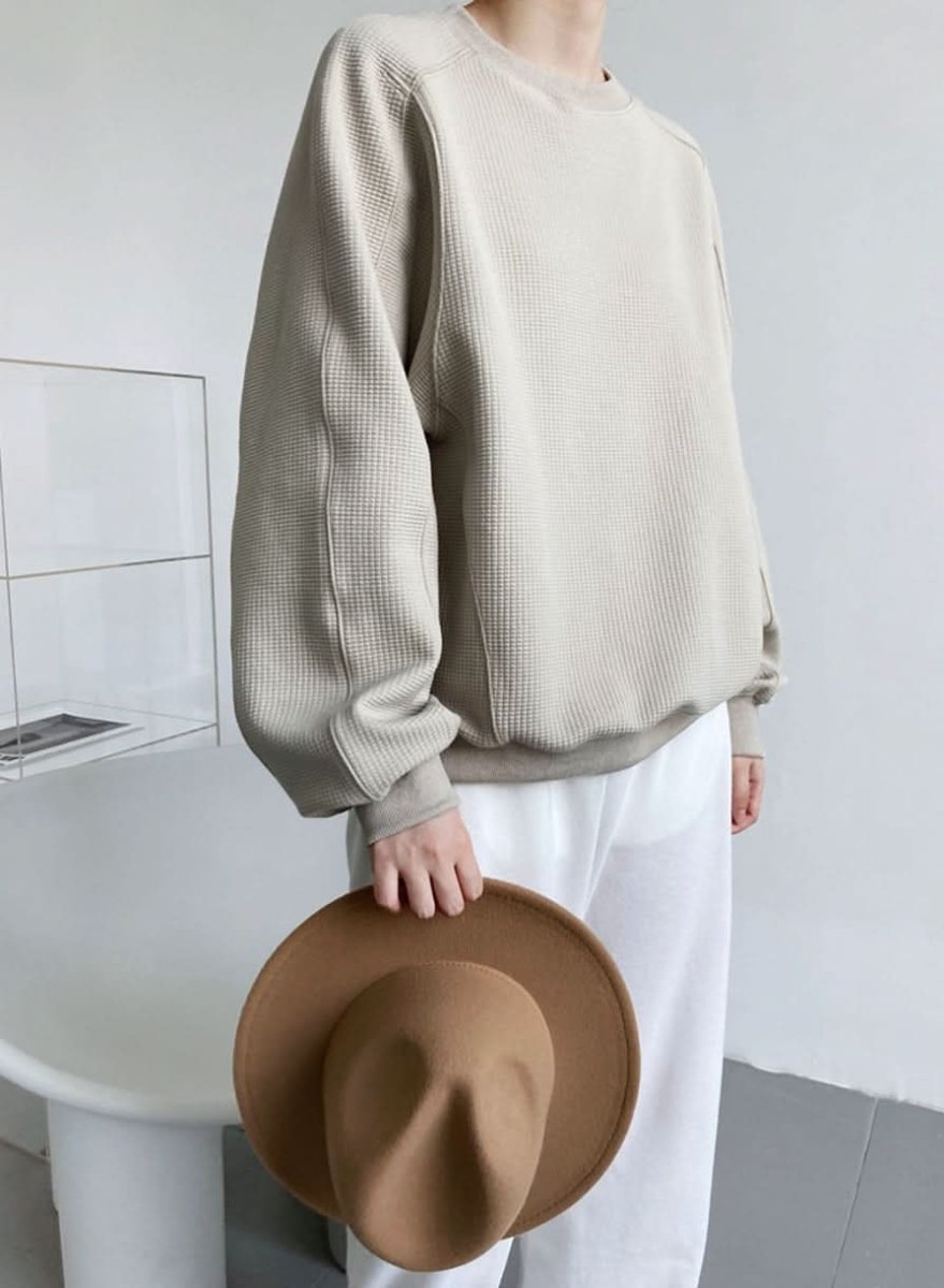 【動画あり】ワッフルスウェットライントップス　３色展開 - select store mirror me【動画あり】ワッフルスウェットライントップス　３色展開190040653mirror meselect store mirror me190040653オフホワイトS