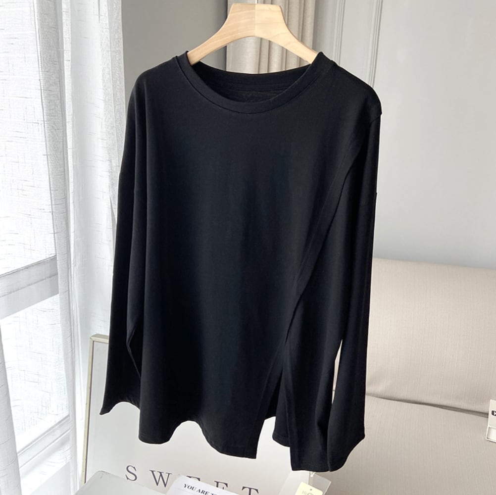 デザインスリットロングトップス　３色展開 - select store mirror meデザインスリットロングトップス　３色展開190130575mirror meselect store mirror me190130575ホワイト