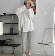 デザインスリットロングトップス　３色展開 - select store mirror meデザインスリットロングトップス　３色展開190130575mirror meselect store mirror me190130575ホワイト