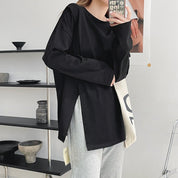 デザインスリットロングトップス　３色展開 - select store mirror meデザインスリットロングトップス　３色展開190130575mirror meselect store mirror me190130575ホワイト