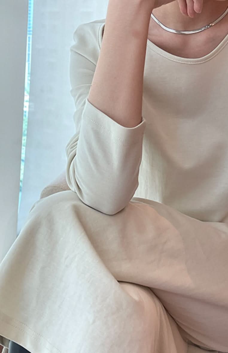 変形カットショルダーシンプルワンピース　３色展開 - select store mirror me変形カットショルダーシンプルワンピース　３色展開191296551mirror meselect store mirror me191296551アイボリー