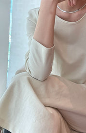 変形カットショルダーシンプルワンピース　３色展開 - select store mirror me変形カットショルダーシンプルワンピース　３色展開191296551mirror meselect store mirror me191296551アイボリー