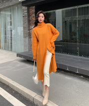 【即納あり】ビッグスリットタートルニットロングトップス　３色展開 - select store mirror me【即納あり】ビッグスリットタートルニットロングトップス　３色展開191549649mirror meselect store mirror me191549649ホワイト