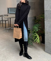 【即納あり】ビッグスリットタートルニットロングトップス　３色展開 - select store mirror me【即納あり】ビッグスリットタートルニットロングトップス　３色展開191549649mirror meselect store mirror me191549649ホワイト