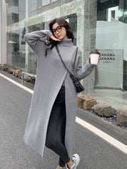 【即納あり】ビッグスリットタートルニットロングトップス　３色展開 - select store mirror me【即納あり】ビッグスリットタートルニットロングトップス　３色展開191549649mirror meselect store mirror me191549649ホワイト