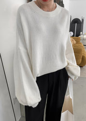 オーバーシルエットルーズニットトップス　３色展開 - select store mirror meオーバーシルエットルーズニットトップス　３色展開191550574mirror meselect store mirror me191550574ホワイト