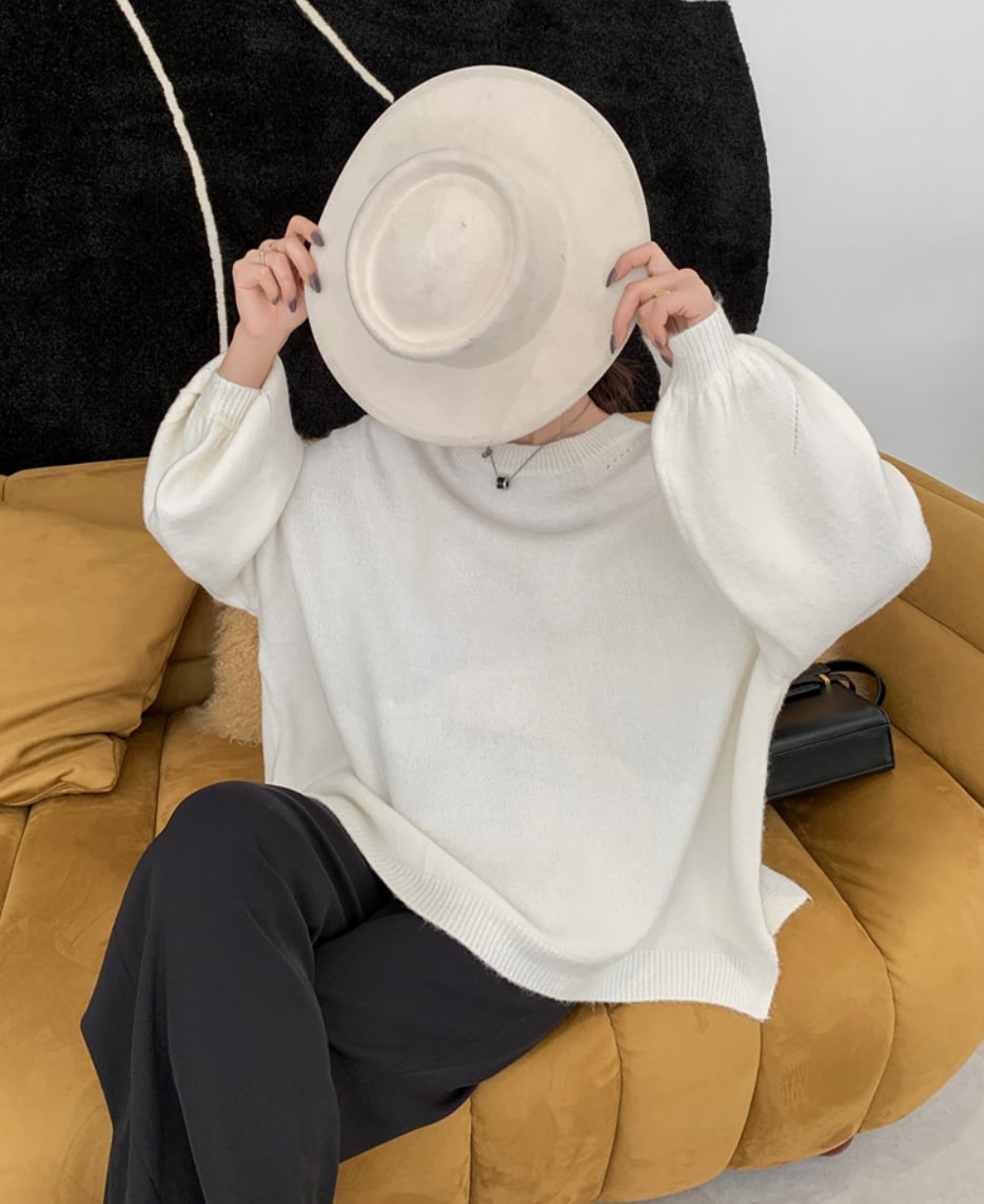 オーバーシルエットルーズニットトップス　３色展開 - select store mirror meオーバーシルエットルーズニットトップス　３色展開191550574mirror meselect store mirror me191550574ホワイト