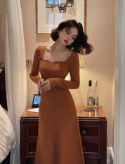 【動画あり】スクエアフロントオープンロングワンピース　３色展開 - select store mirror me【動画あり】スクエアフロントオープンロングワンピース　３色展開192047478mirror meselect store mirror me192047478キャメル