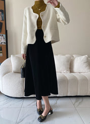 ウェーブデザイン美ラインノーカラージャケット　３色展開 - select store mirror meウェーブデザイン美ラインノーカラージャケット　３色展開197266162mirror meselect store mirror me197266162ホワイトS