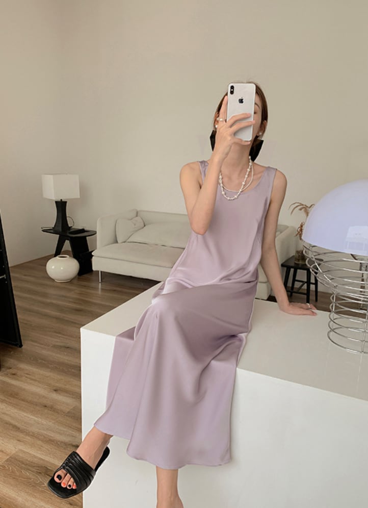 バックカシュクールサテンタンクワンピース　３色展開 - select store mirror meバックカシュクールサテンタンクワンピース　３色展開200100474mirror meselect store mirror me200100474ライトピンク