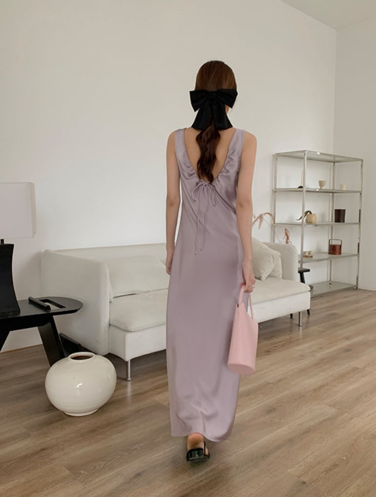 バックカシュクールサテンタンクワンピース　３色展開 - select store mirror meバックカシュクールサテンタンクワンピース　３色展開200100474mirror meselect store mirror me200100474ライトピンク