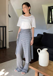 【動画あり】巻きプリーツニットロングパンツ　３色展開 - select store mirror me【動画あり】巻きプリーツニットロングパンツ　３色展開200958558mirror meselect store mirror me200958558ホワイト