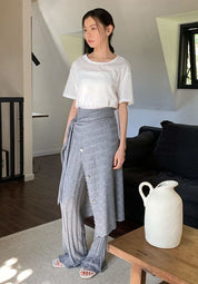 【動画あり】巻きプリーツニットロングパンツ　３色展開 - select store mirror me【動画あり】巻きプリーツニットロングパンツ　３色展開200958558mirror meselect store mirror me200958558ホワイト