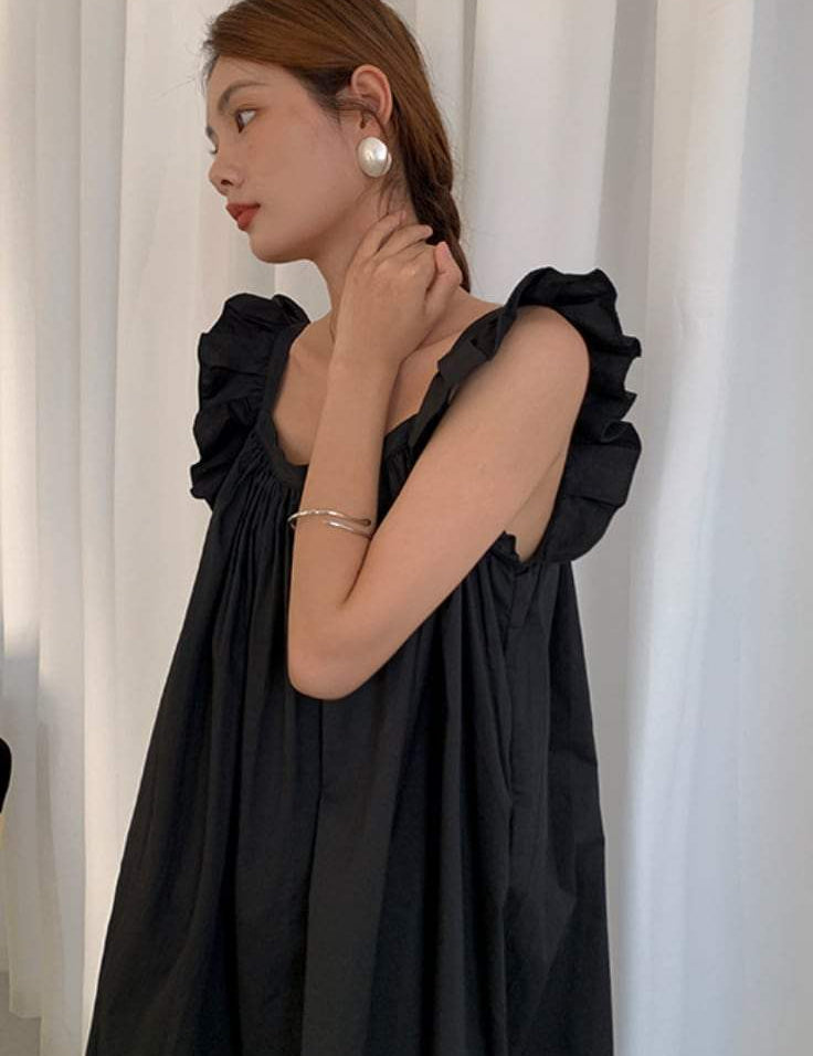 【動画あり】フリルショルダーロングマキシワンピース　３色展開 - select store mirror me【動画あり】フリルショルダーロングマキシワンピース　３色展開200974103mirror meselect store mirror me200974103ホワイト
