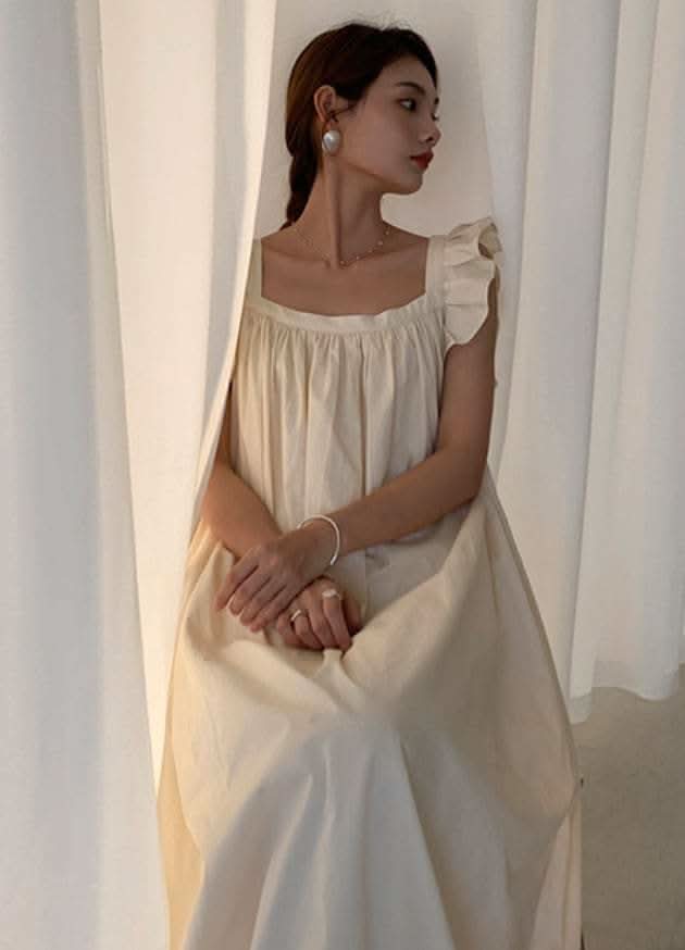 【動画あり】フリルショルダーロングマキシワンピース　３色展開 - select store mirror me【動画あり】フリルショルダーロングマキシワンピース　３色展開200974103mirror meselect store mirror me200974103ホワイト