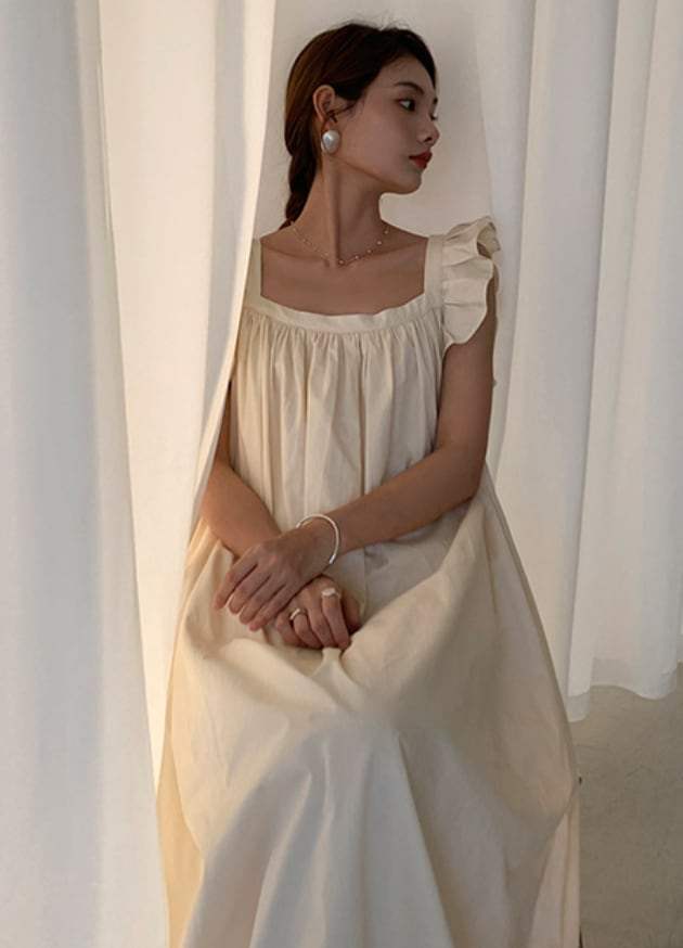 【動画あり】フリルショルダーロングマキシワンピース　３色展開 - select store mirror me【動画あり】フリルショルダーロングマキシワンピース　３色展開200974103mirror meselect store mirror me200974103ホワイト