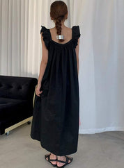 【動画あり】フリルショルダーロングマキシワンピース　３色展開 - select store mirror me【動画あり】フリルショルダーロングマキシワンピース　３色展開200974103mirror meselect store mirror me200974103ホワイト