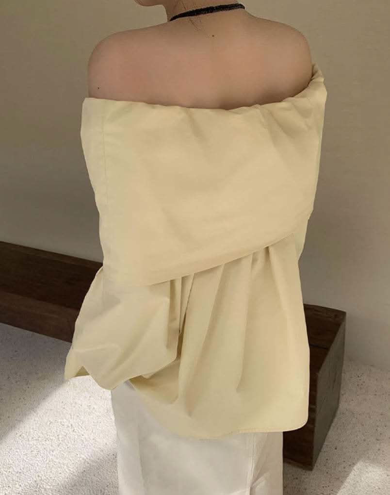 【動画あり】オーバーオフショルダーブラウストップス　３色展開 - select store mirror me【動画あり】オーバーオフショルダーブラウストップス　３色展開201177194mirror meselect store mirror me201177194ホワイト