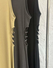 【動画あり】サイド金具スリーカットオープンワンピース　３色展開 - select store mirror me【動画あり】サイド金具スリーカットオープンワンピース　３色展開201802244mirror meselect store mirror me201802244ベージュS