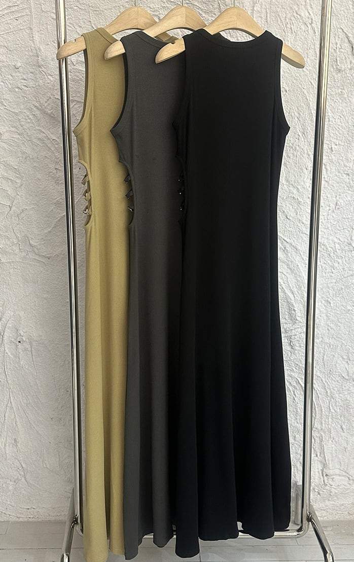 【動画あり】サイド金具スリーカットオープンワンピース　３色展開 - select store mirror me【動画あり】サイド金具スリーカットオープンワンピース　３色展開201802244mirror meselect store mirror me201802244ベージュS
