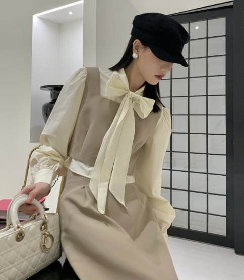 【動画あり】ビッグリボンクロップド丈ブラウス　３色展開 - select store mirror me【動画あり】ビッグリボンクロップド丈ブラウス　３色展開201818798mirror meselect store mirror me201818798ホワイトS