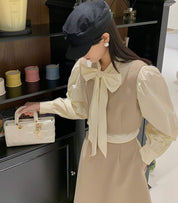 【動画あり】ビッグリボンクロップド丈ブラウス　３色展開 - select store mirror me【動画あり】ビッグリボンクロップド丈ブラウス　３色展開201818798mirror meselect store mirror me201818798ホワイトS