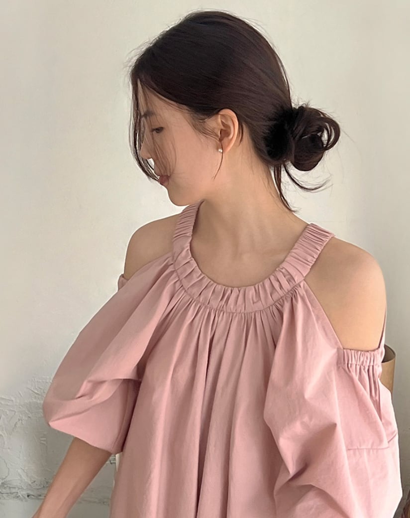 【大人気】ホルターネックカットスリーブマキシワンピース　３色展開 - select store mirror me【大人気】ホルターネックカットスリーブマキシワンピース　３色展開203424024mirror meselect store mirror me203424024ピンクS