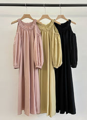 【大人気】ホルターネックカットスリーブマキシワンピース　３色展開 - select store mirror me【大人気】ホルターネックカットスリーブマキシワンピース　３色展開203424024mirror meselect store mirror me203424024ピンクS