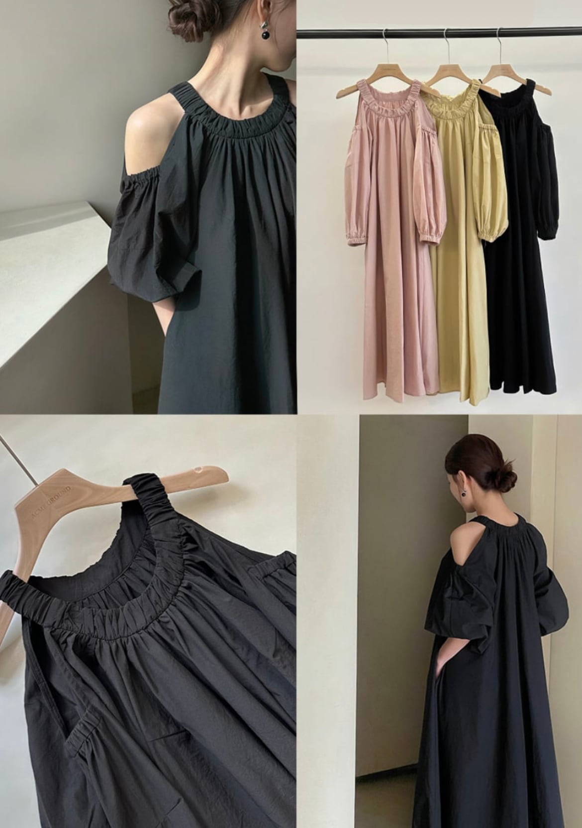 【大人気】ホルターネックカットスリーブマキシワンピース　３色展開 - select store mirror me【大人気】ホルターネックカットスリーブマキシワンピース　３色展開203424024mirror meselect store mirror me203424024ピンクS