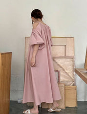 【大人気】ホルターネックカットスリーブマキシワンピース　３色展開 - select store mirror me【大人気】ホルターネックカットスリーブマキシワンピース　３色展開203424024mirror meselect store mirror me203424024ピンクS