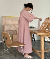 【大人気】ホルターネックカットスリーブマキシワンピース　３色展開 - select store mirror me【大人気】ホルターネックカットスリーブマキシワンピース　３色展開203424024mirror meselect store mirror me203424024ピンクS