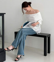 【動画あり】オーバーオフショルダーストレートトップス　３色展開 - select store mirror me【動画あり】オーバーオフショルダーストレートトップス　３色展開203427019mirror meselect store mirror me203427019ホワイト
