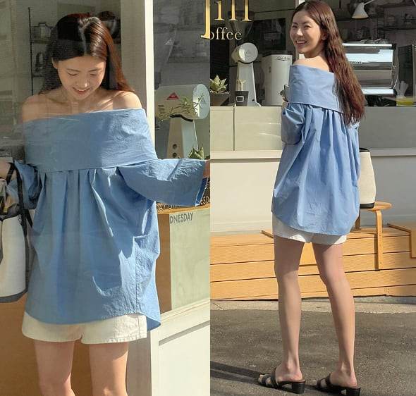 【動画あり】オーバーオフショルダーストレートトップス　３色展開 - select store mirror me【動画あり】オーバーオフショルダーストレートトップス　３色展開203427019mirror meselect store mirror me203427019ホワイト