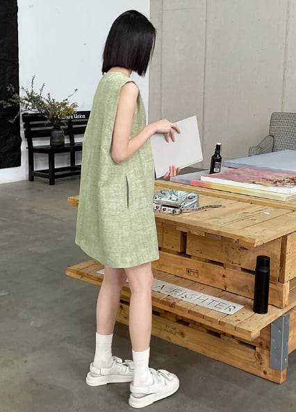 【動画あり】サックスタイルミニワンピース　３色展開 - select store mirror me【動画あり】サックスタイルミニワンピース　３色展開204229601mirror meselect store mirror me204229601グリーンS